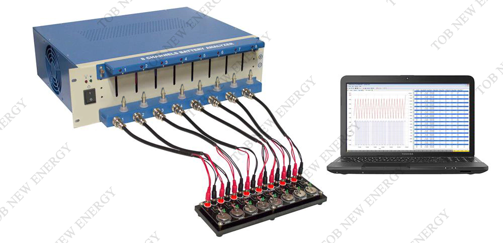 8-kanaals batterijanalyzer