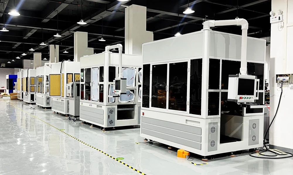TOB battery equipment sitting in the factory, waiting for pre-delivery testing
