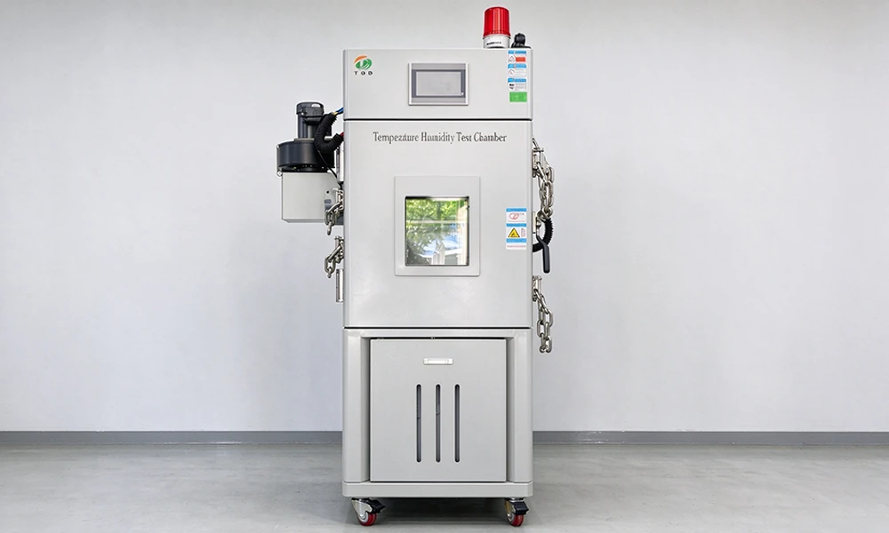 TOB-TH-80C temperature humidity test chamber standing on a test floor