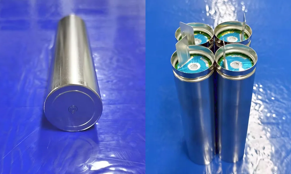 Can-Bottom Welding and Cell-Can Grooving Results Can-bottom welding result on the left and cell-can grooving result on the right
