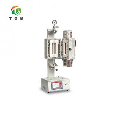 TOB-1200-LTS-FB wervelbed-CVD-oven met verticale kwartsbuis en gedeeld ovenlichaam