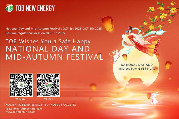 TOB NEW ENERGY Vakantiebericht voor Nationale Dag en Midherfstfestival 2025